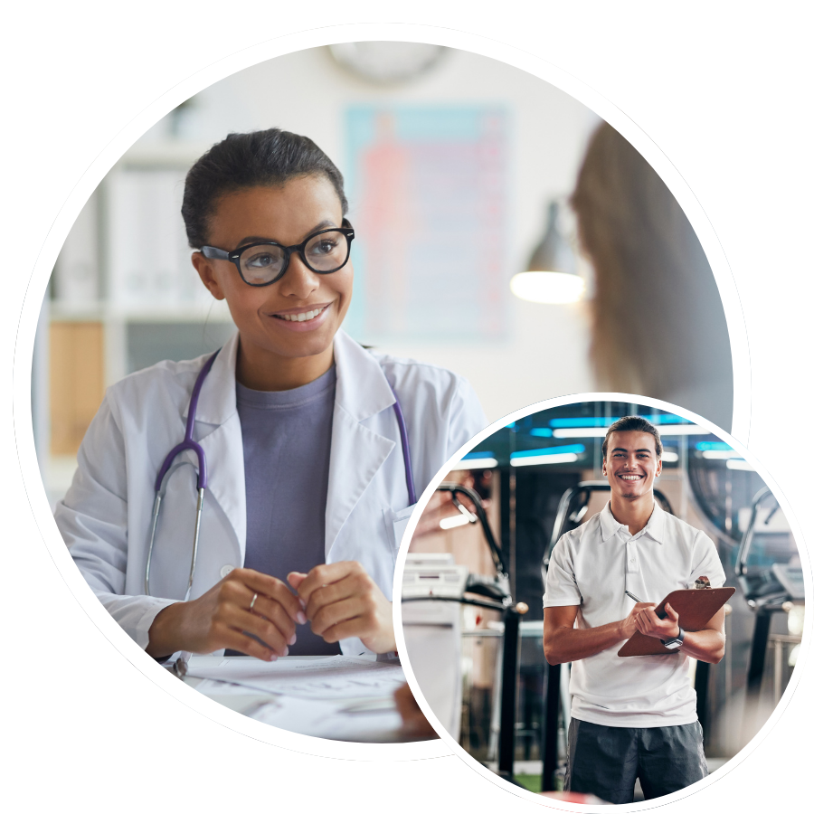 doctor and personal trainer